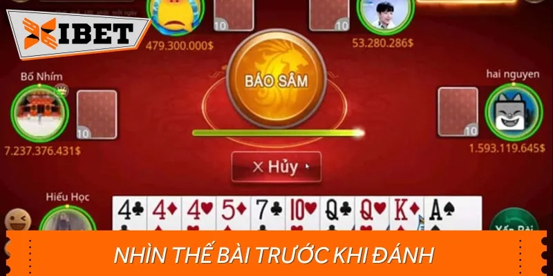 Dựa vào thế bài để áp dụng mẹo đánh Sâm Lốc không bị chặt heo phù hợp